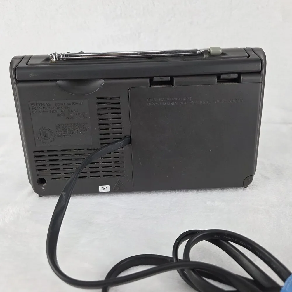Vintage Sony ICF-36 Weather TV FM AM 4 Band Portable Radio Tested Working